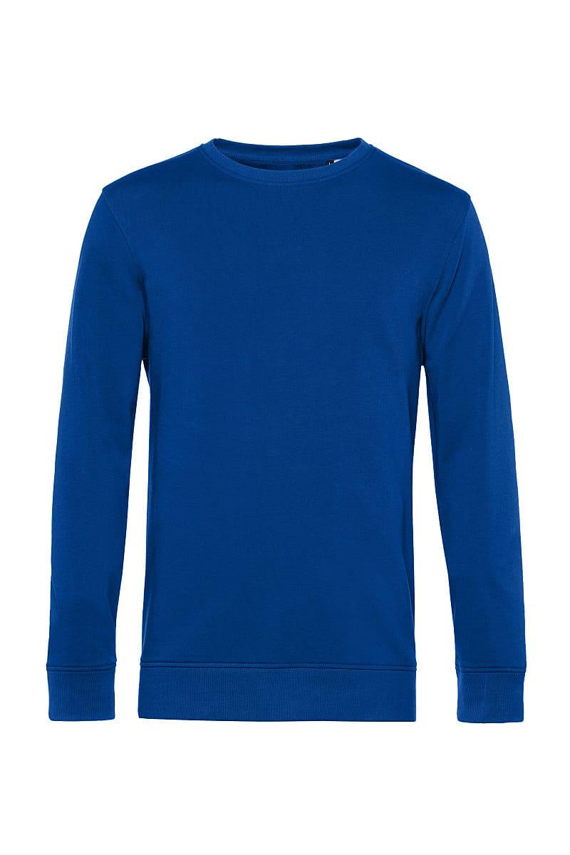 B&C Mens OrganiC Crew Neck Sweatshirt in Royal Blue (Product Code: WU31B)