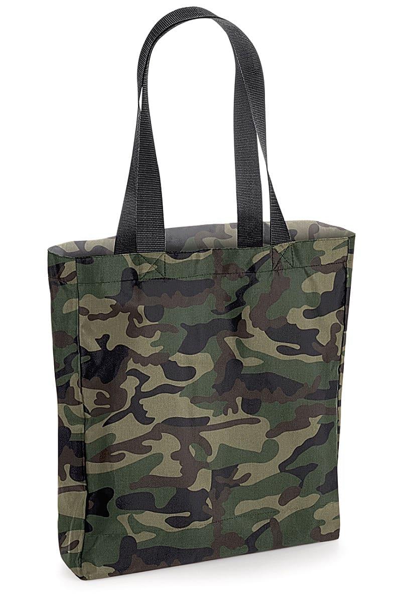 Bagbase Packaway Tote Bag in Jungle Camo / Black (Product Code: BG152)