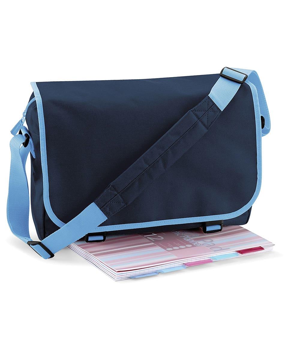 Bagbase Messenger Bag in French Navy / Sky Blue (Product Code: BG21)