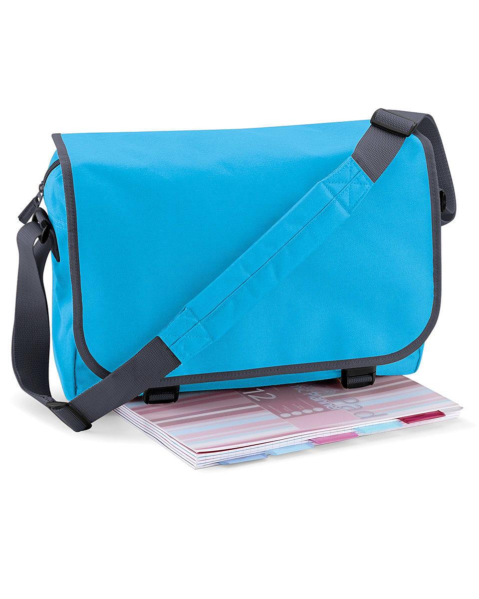 Bagbase Messenger Bag in Surf Blue / Graphite Grey (Product Code: BG21)