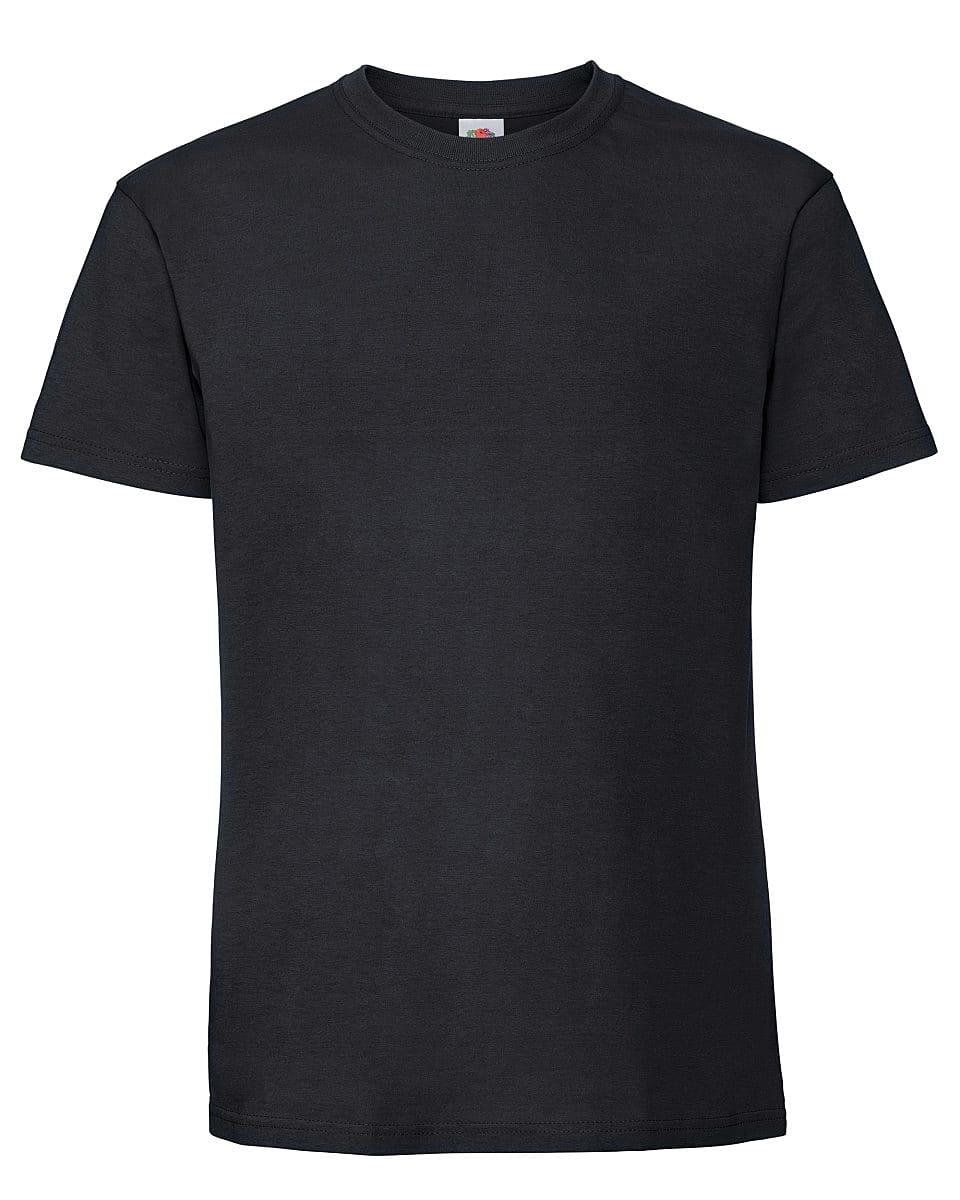 Fruit Of The Loom Mens Ringspun Premium T-Shirt in Black (Product Code: 61422)