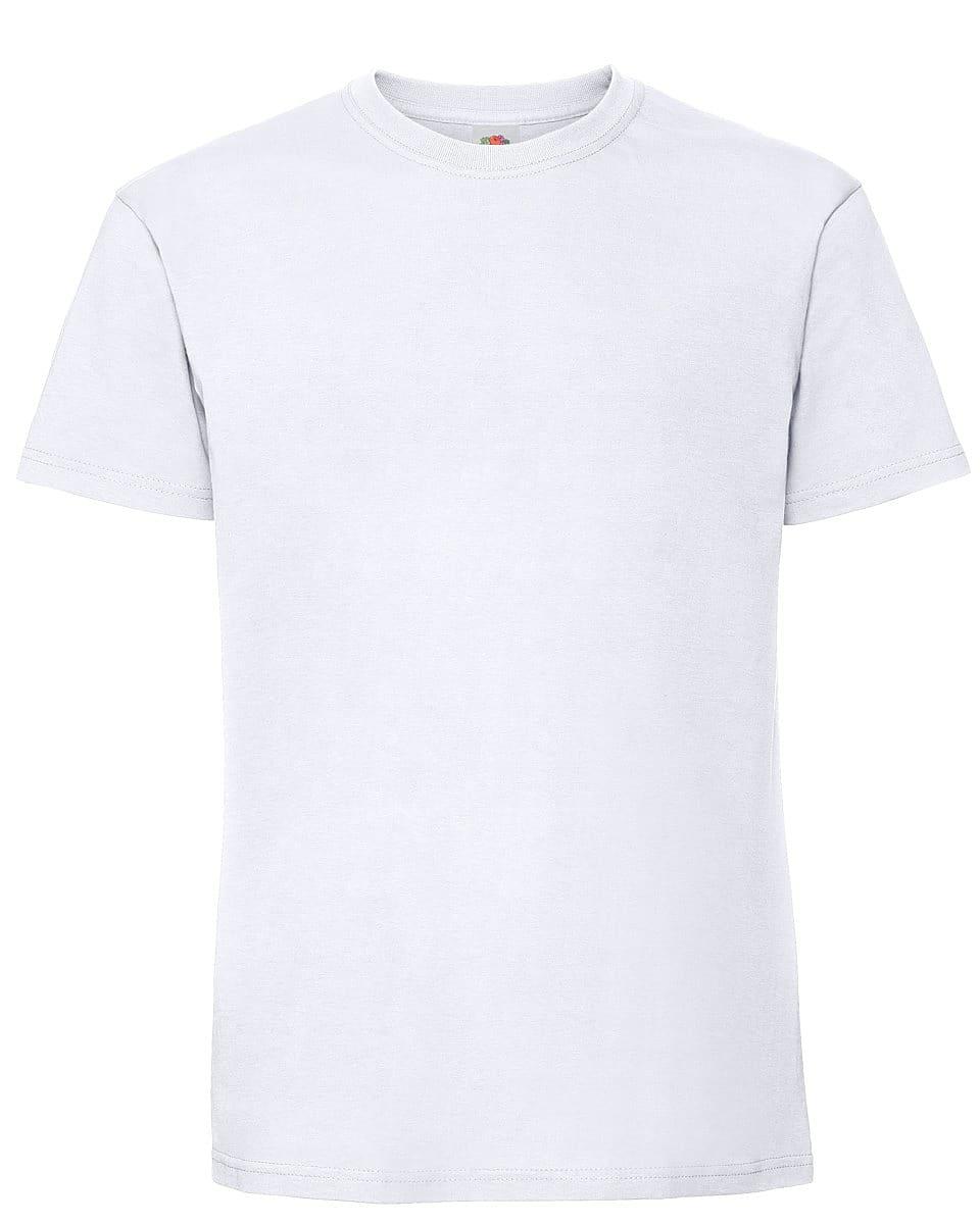 Fruit Of The Loom Mens Ringspun Premium T-Shirt in White (Product Code: 61422)