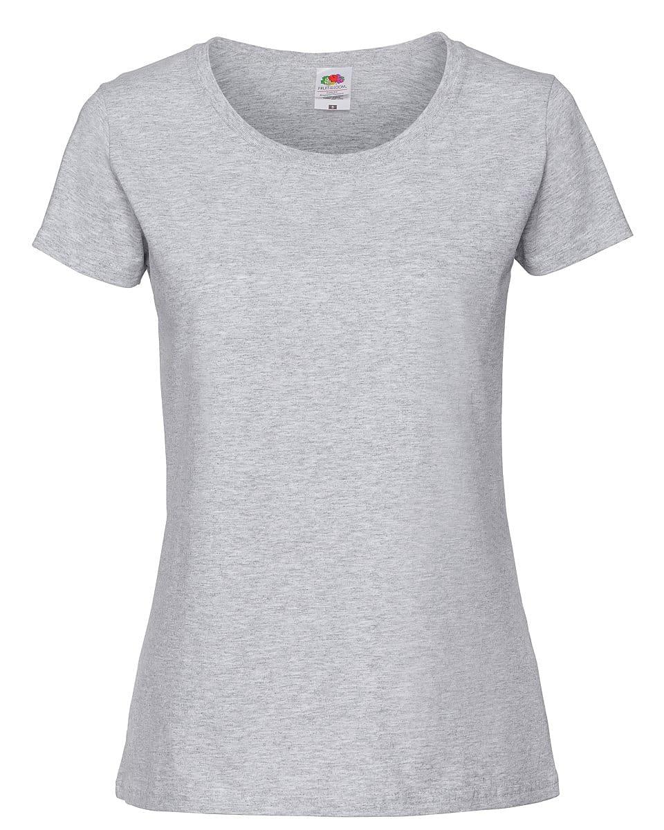 Fruit Of The Loom Womens Ringspun Premium T-Shirt in Heather Grey (Product Code: 61424)
