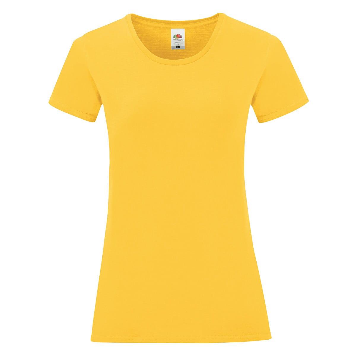 Fruit Of The Loom Womens Iconic T-Shirt in Sunflower (Product Code: 61432)