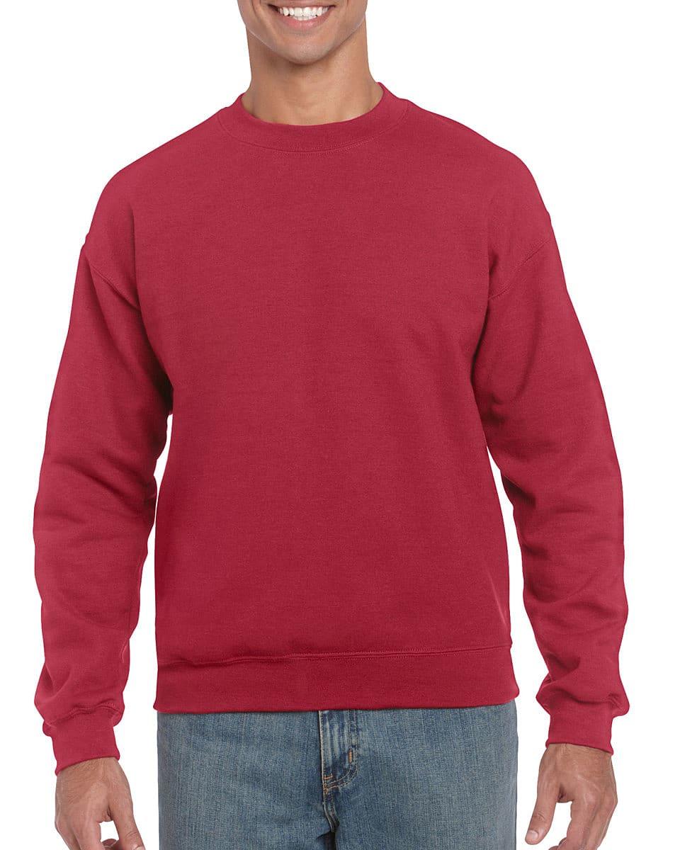 Gildan Heavy Blend Adult Crewneck Sweatshirt in Antique Cherry Red (Product Code: 18000)