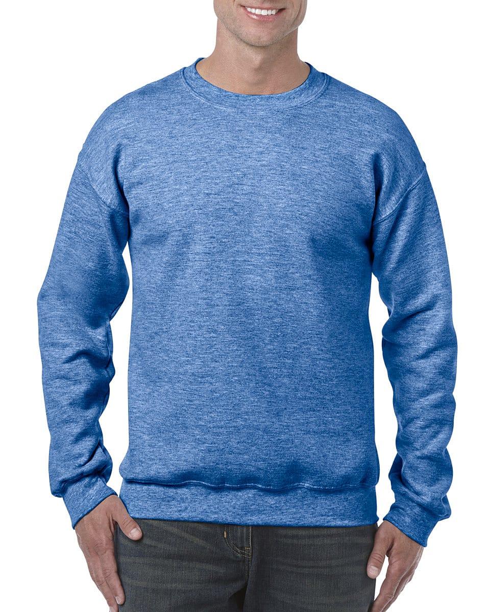 Gildan Heavy Blend Adult Crewneck Sweatshirt in Heather Sport Royal (Product Code: 18000)