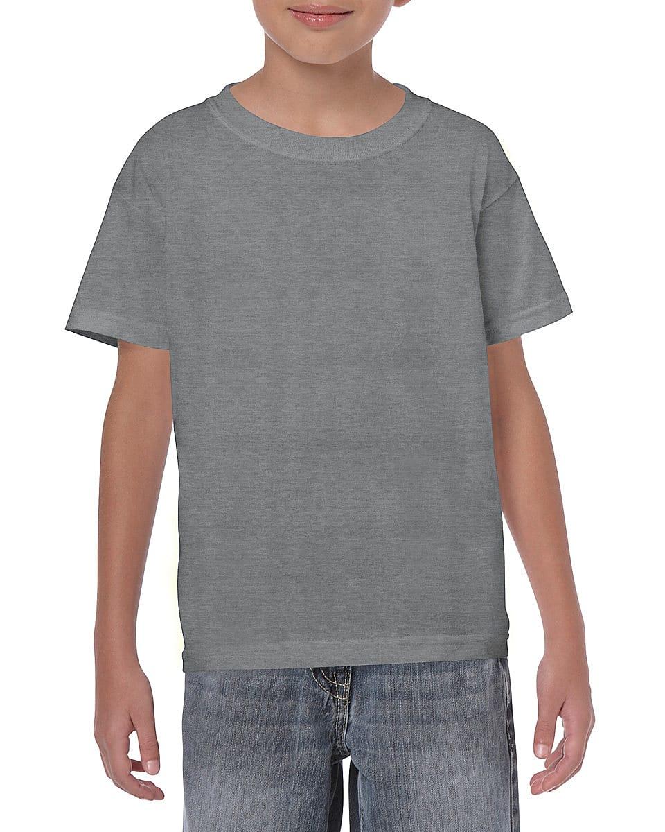 Gildan Childrens Heavy Cotton T-Shirt in Graphite Heather (Product Code: 5000B)