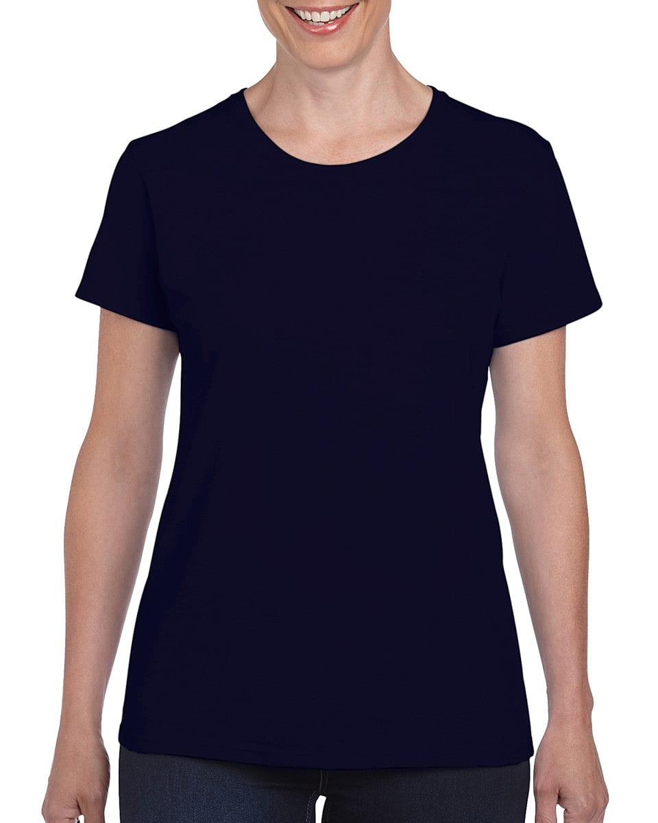 Gildan Womens Heavy Cotton Missy Fit T-Shirt in Navy Blue (Product Code: 5000L)