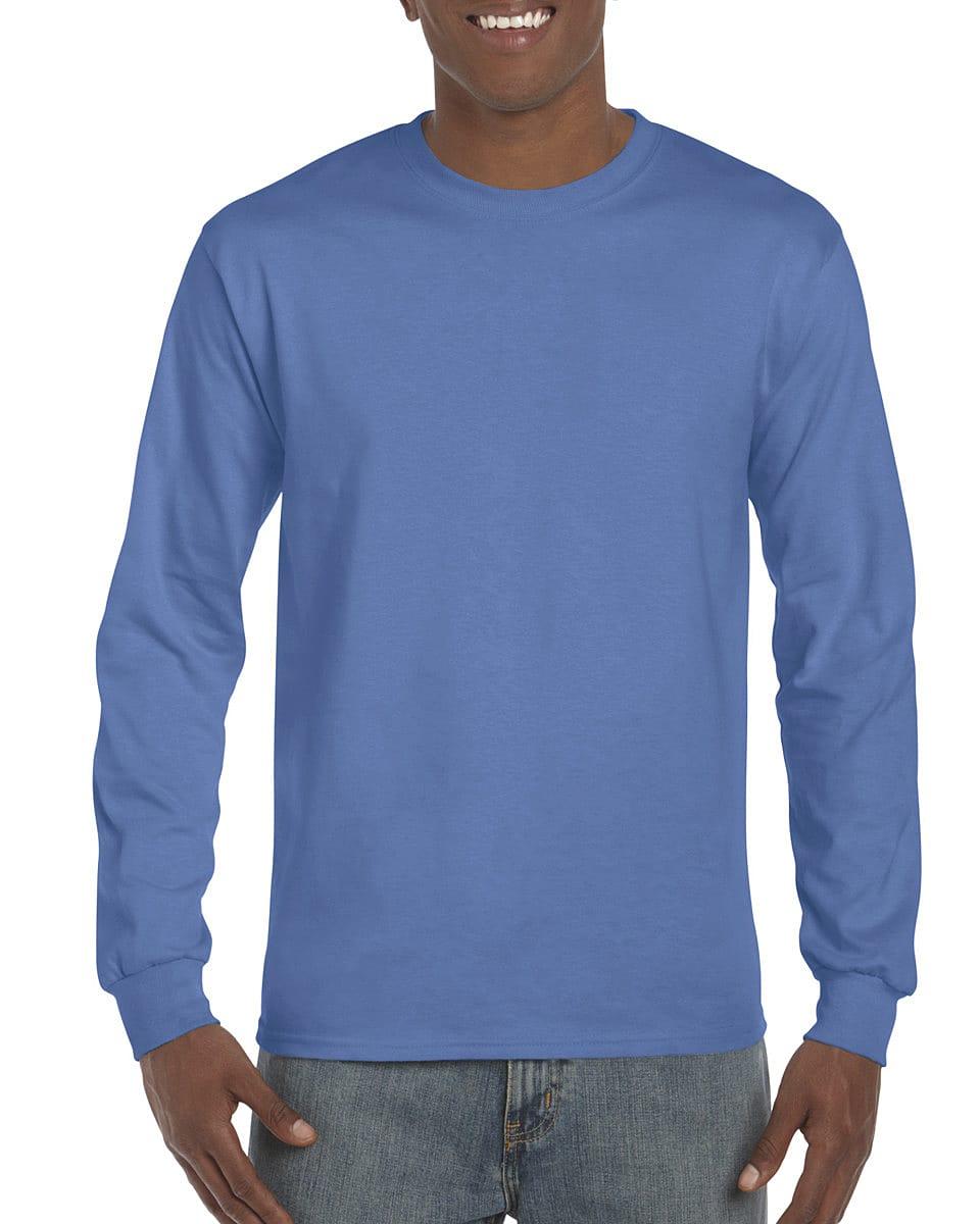 Gildan Hammer Gildan Mens Long-Sleeve Hammer T-Shirt in Fluorescent Blue (Product Code: H400)
