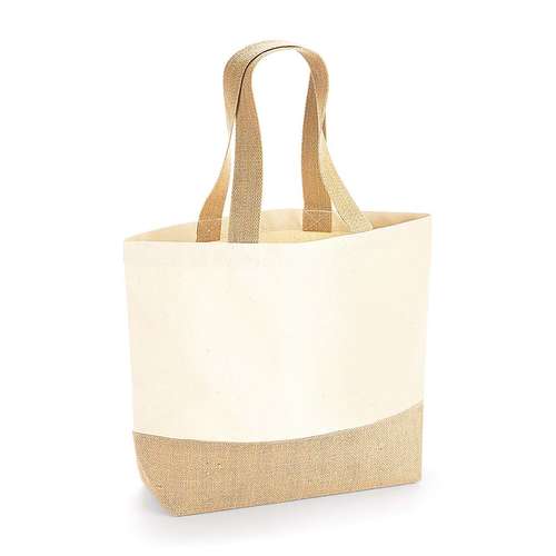 Westford Mill Jute Base Canvas Tote