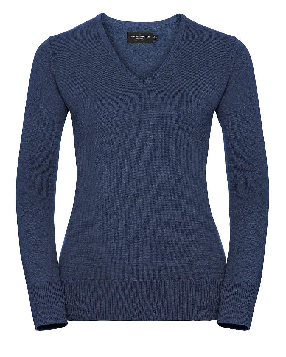 Russell Collection Womens V-Neck Knitted Pullover | 710F | Workwear ...