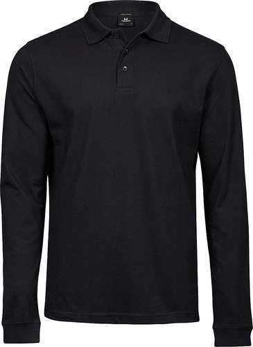 Tee Jays Mens Luxury Stretch Long-Sleeve Polo Shirt | TJ1406 | Workwear ...