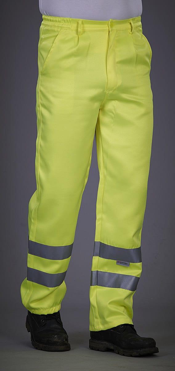 HV015T Yoko Hi-Vis Polycotton Work Trousers High Viz Pants Work Wear Safety