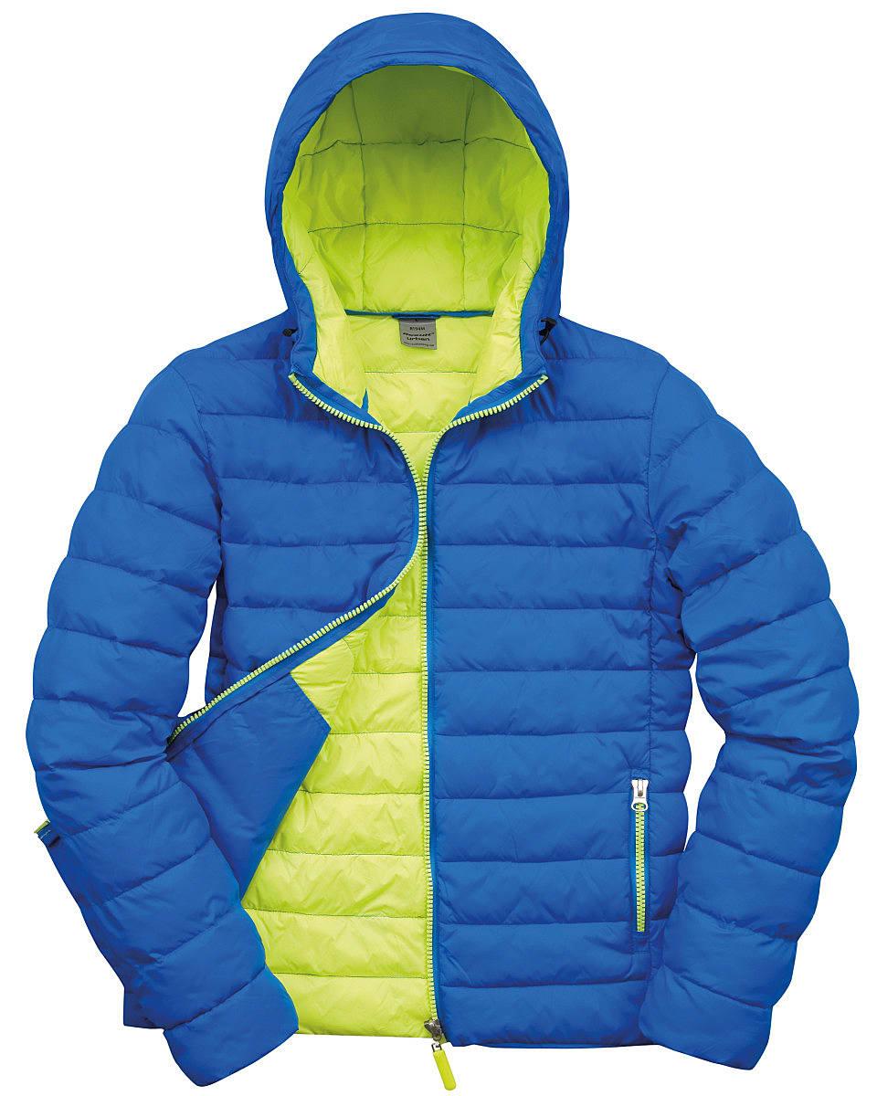 Result Urban Mens Snowbid Hooded Jacket in Ocean / Lime (Product Code: R194M)