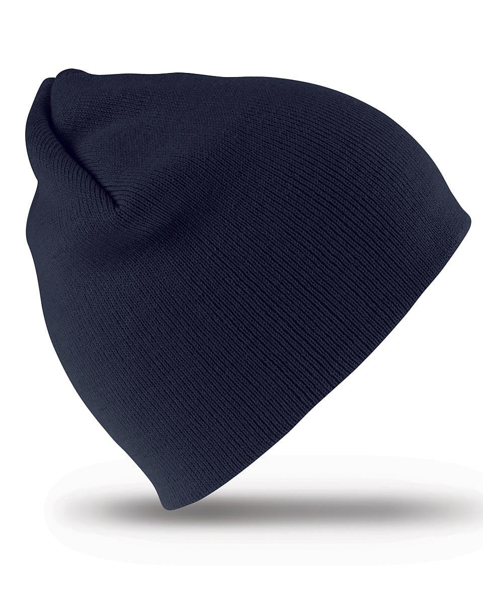 Result Winter Pull On Soft Feel Acrylic Hat in Navy Blue (Product Code: RC44)
