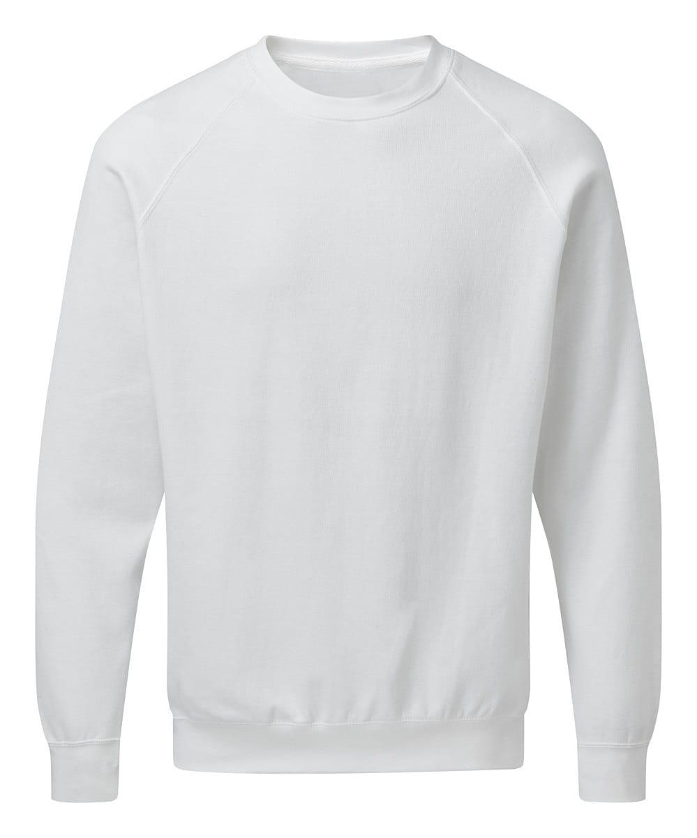 Men's white crew neck sweatshirt best sale