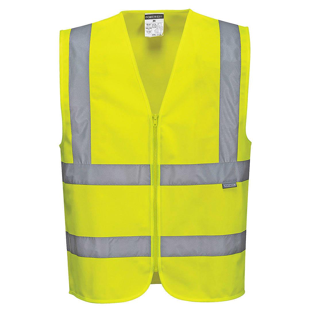 Portwest Hi-Viz Zipped Band & Brace Vest in Yellow (Product Code: C375)