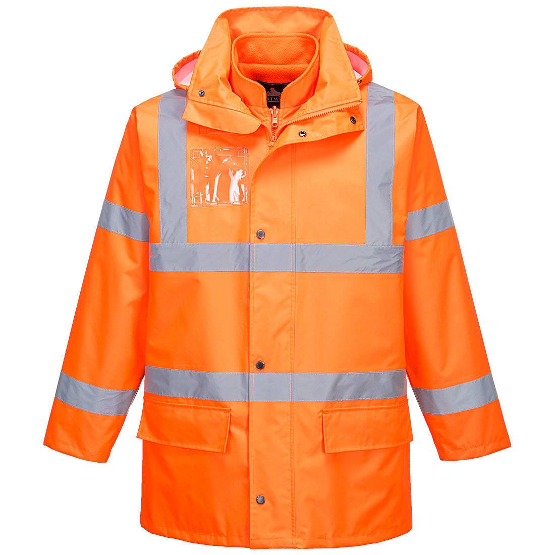 Portwest Hi-Viz Essential 5-in-1 Jacket in Orange (Product Code: S765)