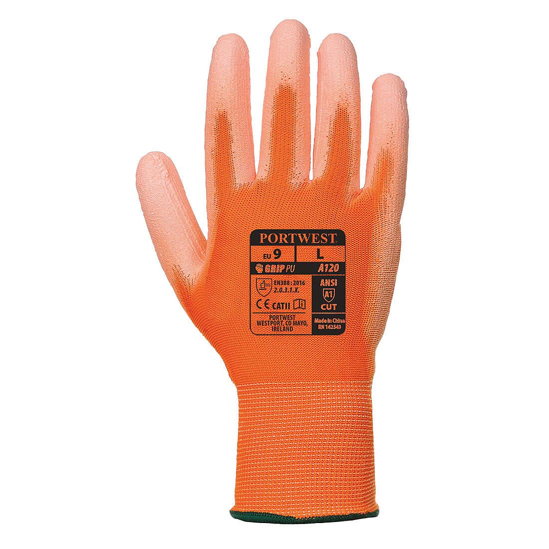 Portwest PU Palm Gloves in Orange (Product Code: A120)