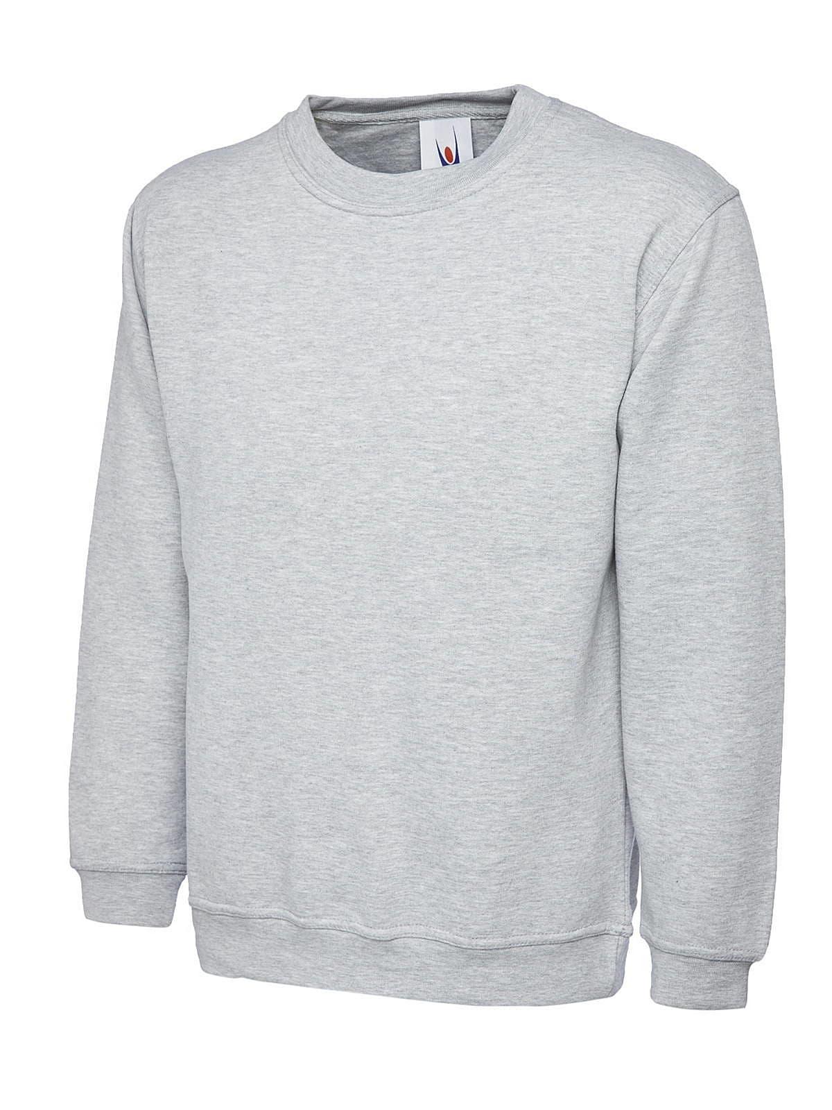 Uneek 300GSM Classic Sweatshirt in Heather Grey (Product Code: UC203)