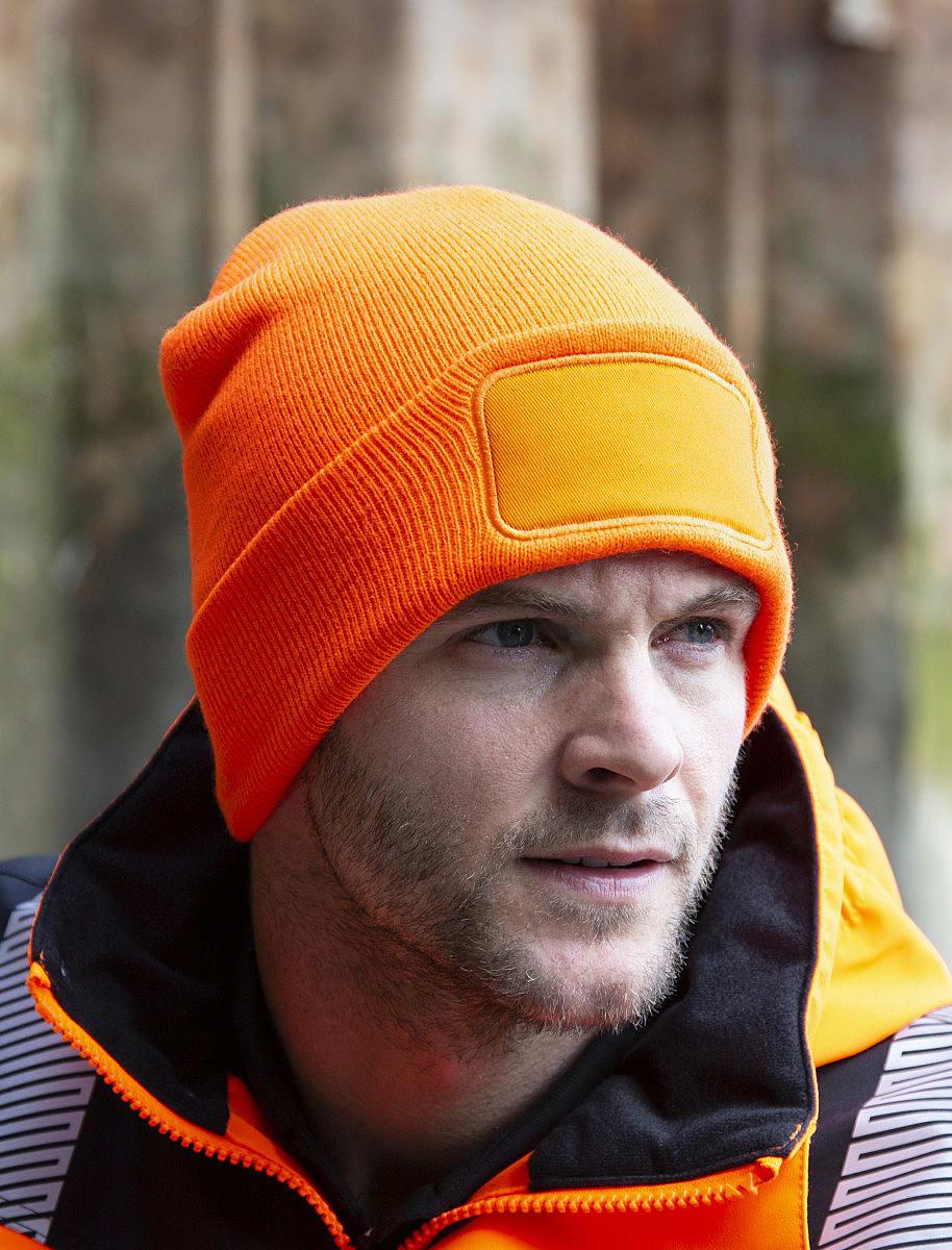 Result Winter Thinsulate Printers Beanie Hat in Fluorescent Orange (Product Code: RC034X)