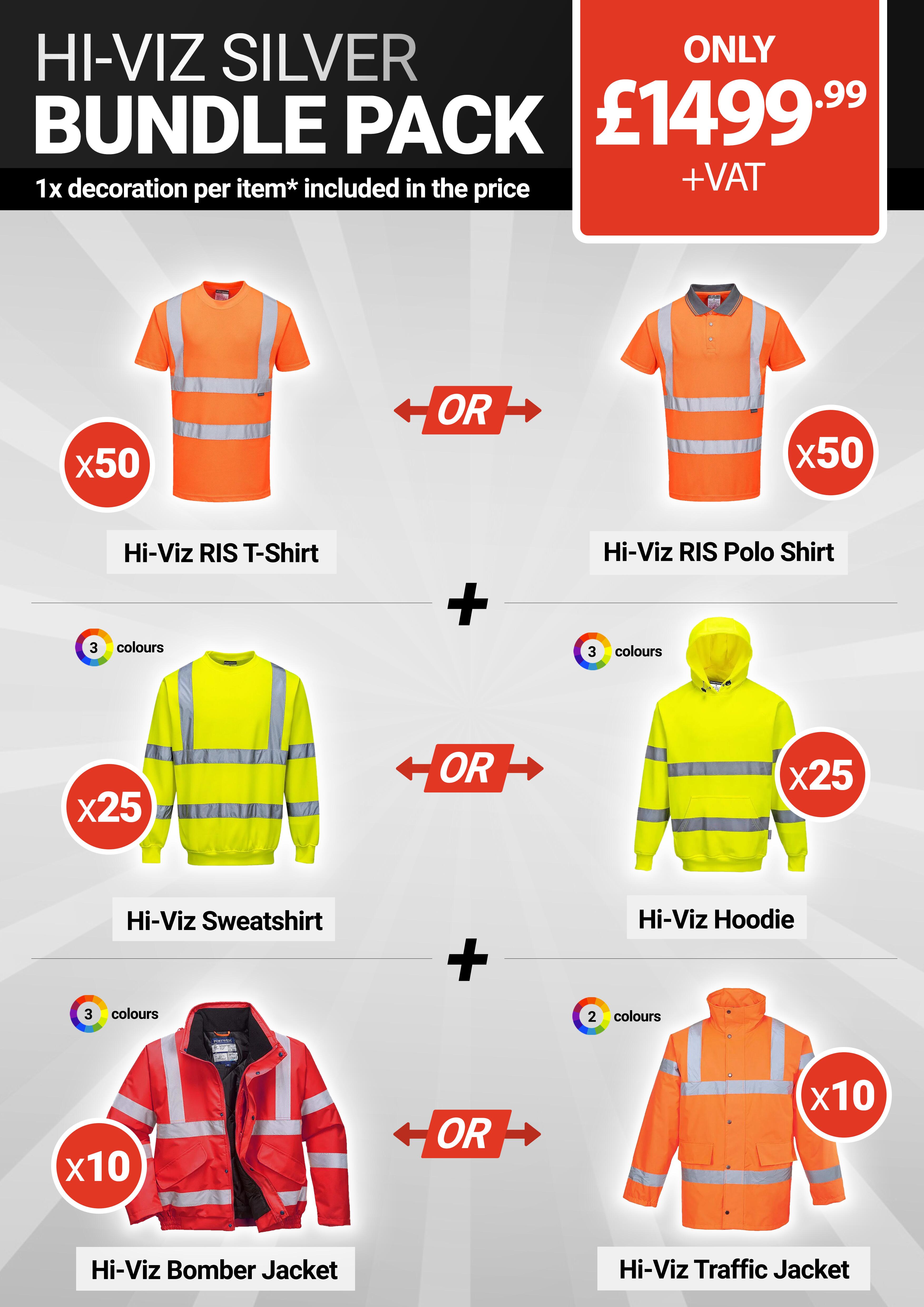 Silver Hi-Viz Workwear Bundle (Including Customisation) | Workwear ...