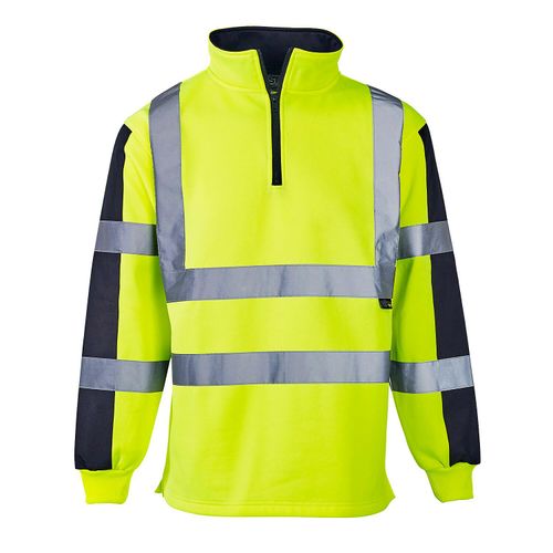 Supertouch Hi-Vis 2 Tone Yellow Rugby Shirt