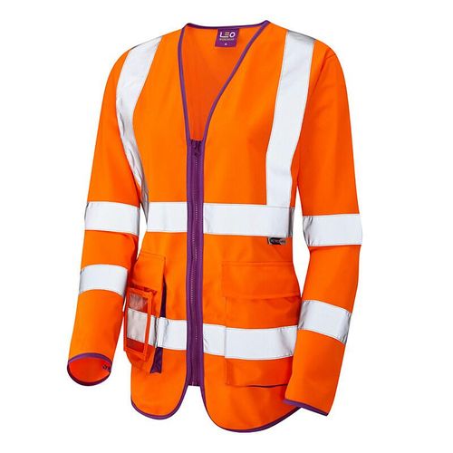 Leo Beaworthy ISO 20471 Class 2 Women's Sleeved Superior Waistcoat Orange