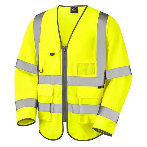 Leo Wrafton ISO 20471 Class 3 Sleeved Superior Waistcoat Yellow