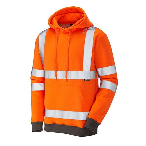 Leo Goodleigh ISO 20471 Class 3 Hooded Sweatshirt Orange