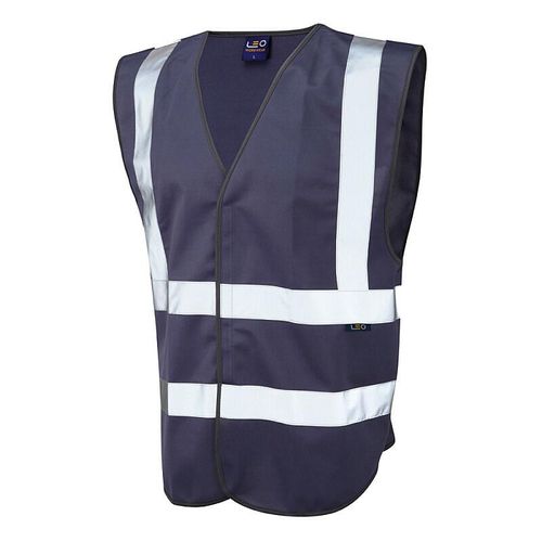 Leo Pilton Single Colour Reflective Waistcoat (Non ISO 20471) Navy