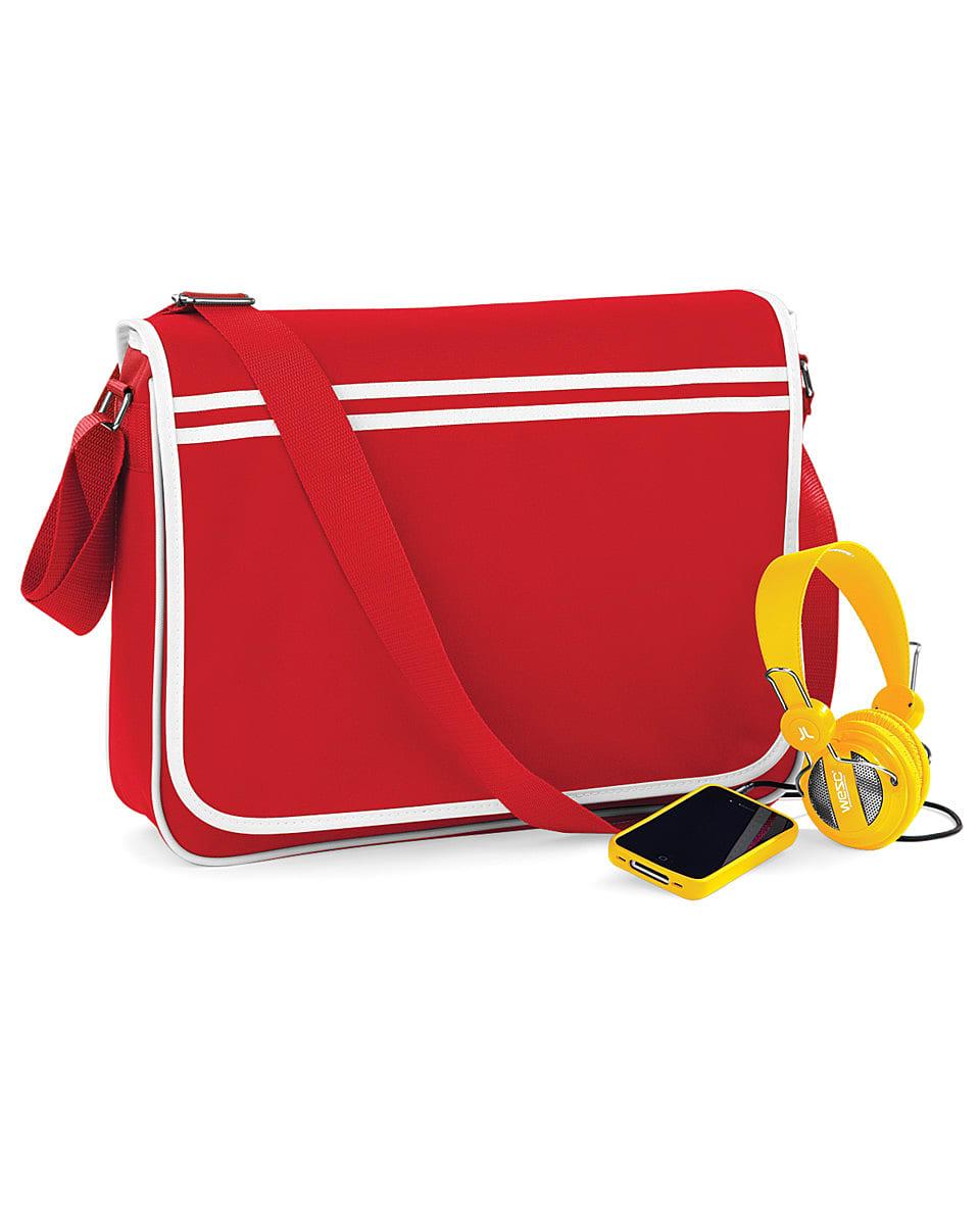 Bagbase Retro Messenger in Classic Red / White (Product Code: BG71)