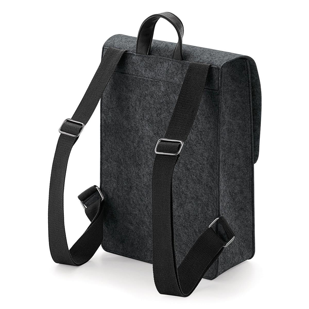 Bagbase Premium Felt Backpack in Charcoal Melange / Black (Product Code: BG735)