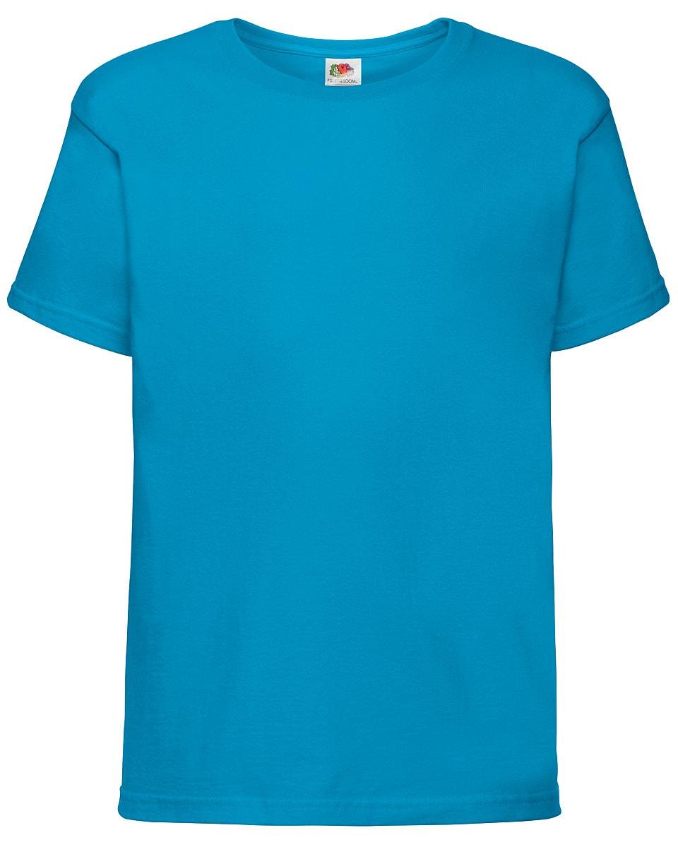 Fruit Of The Loom Kids Sofspun T-Shirt in Azure Blue (Product Code: 61015)
