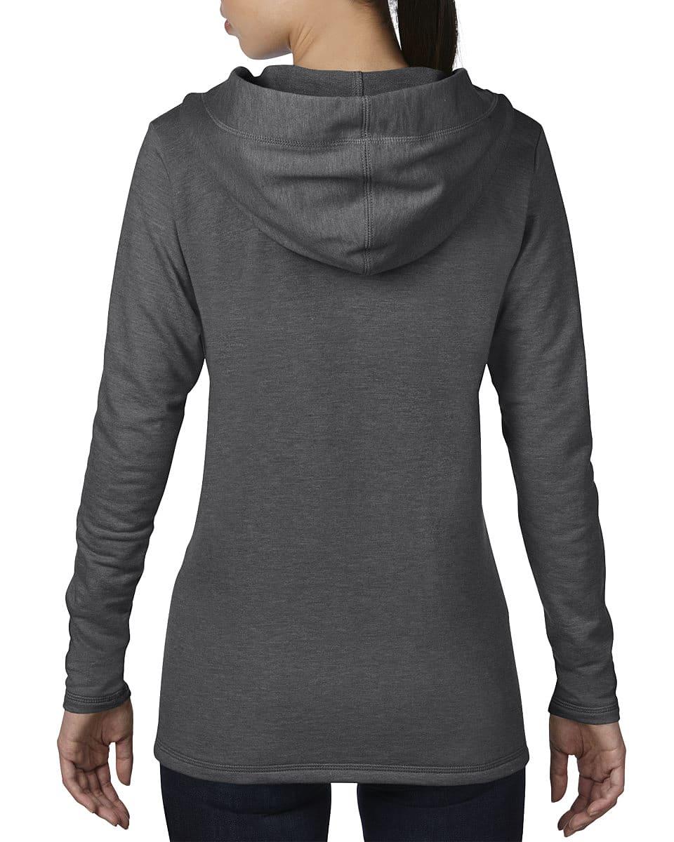 Anvil Womens French Terry Hoodie in Heather Dark Grey (Product Code: 72500L)