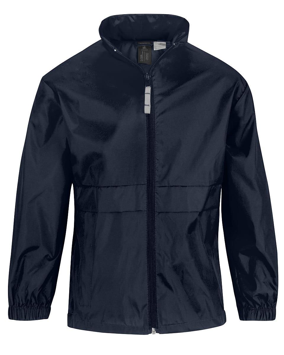 B&C Childrens Sirocco Lightweight Jacket in Navy Blue (Product Code: JK950)