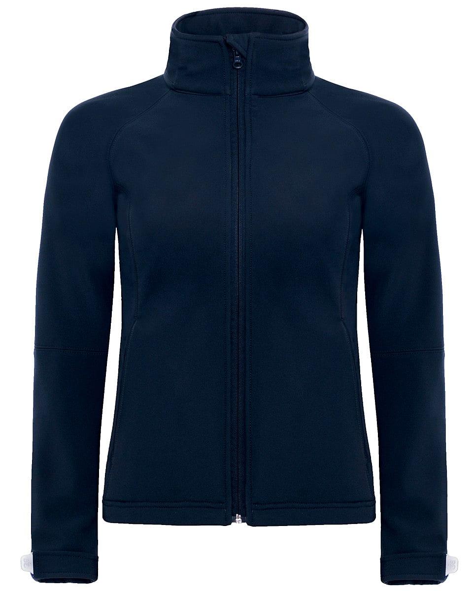 B&C Womens Hooded Softshell Jacket in Navy Blue (Product Code: JW937)