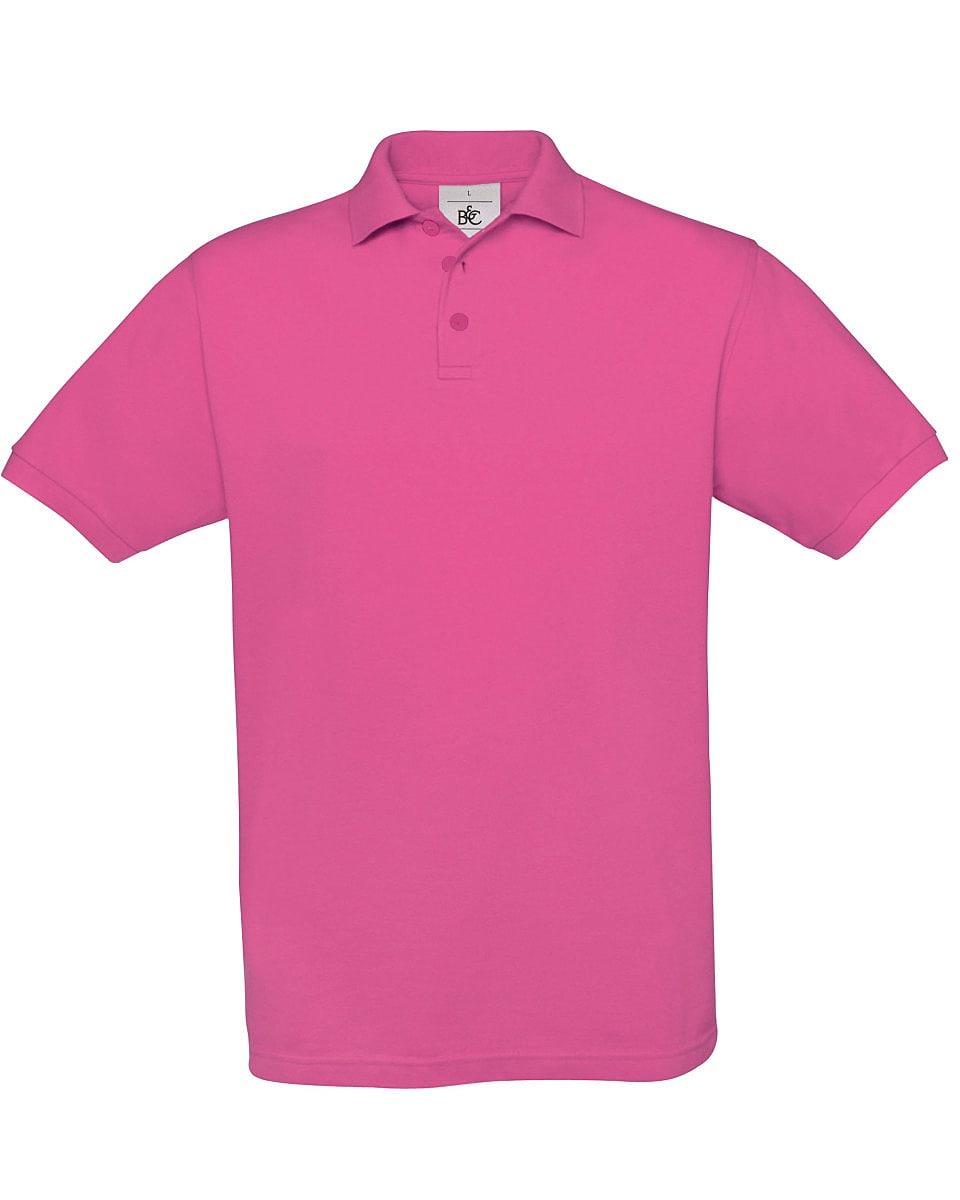 B&C Mens Safran Polo Shirt in Fuchsia (Product Code: PU409)