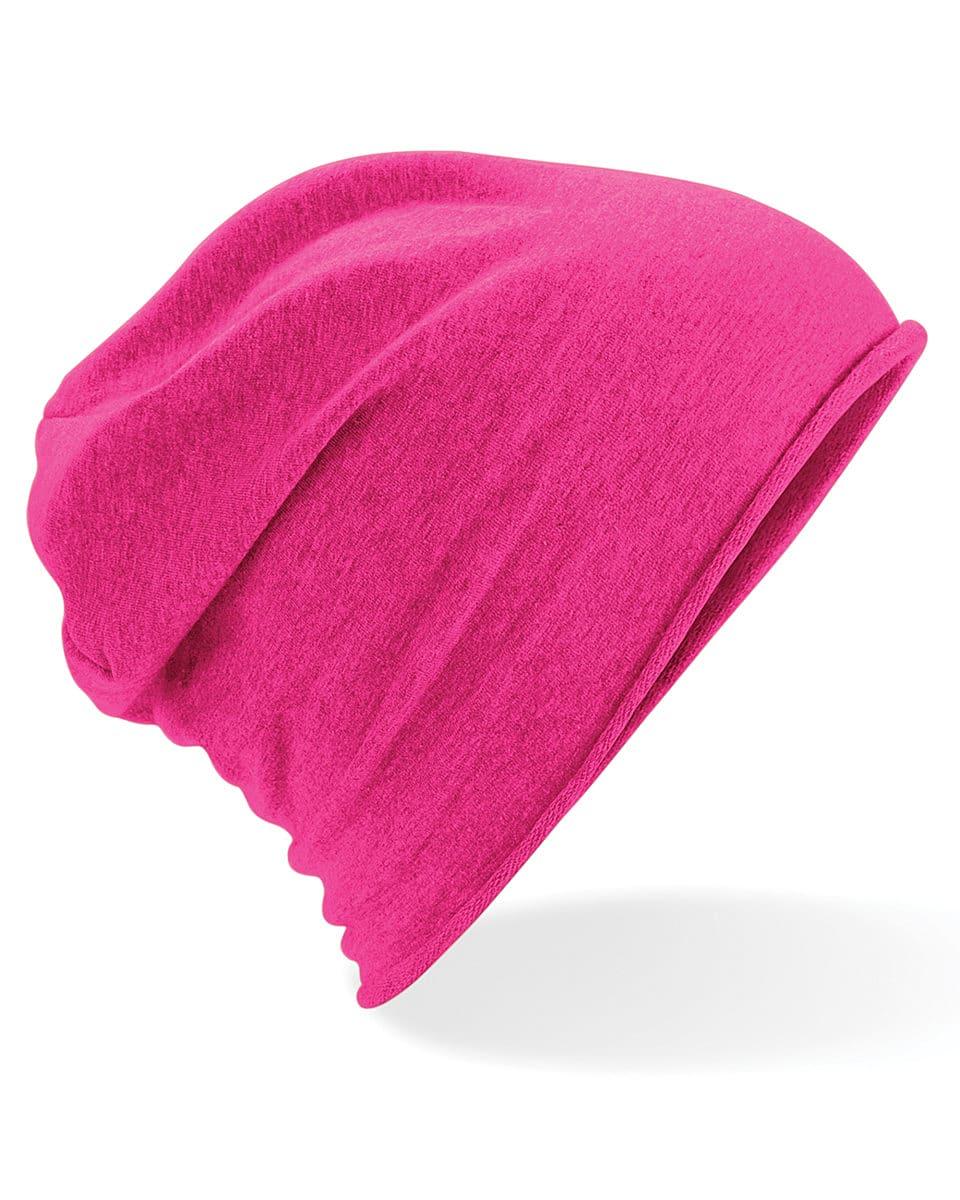 Beechfield Jersey Beanie Hat in Fuchsia (Product Code: B361)