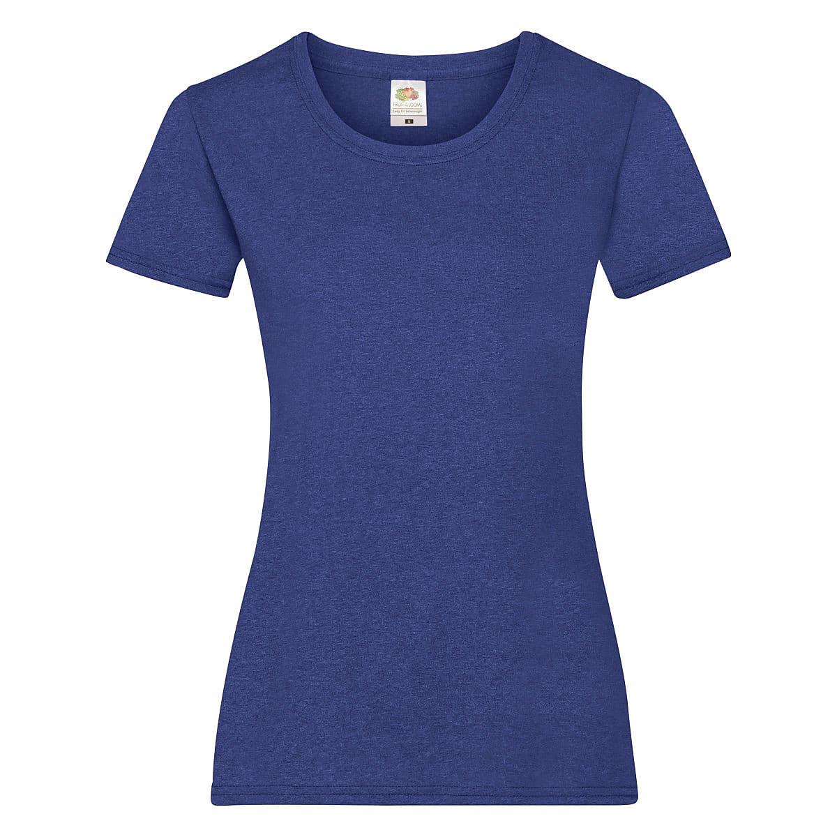 Fruit Of The Loom Lady-Fit Valueweight T-Shirt in Retro Heather Royal (Product Code: 61372)
