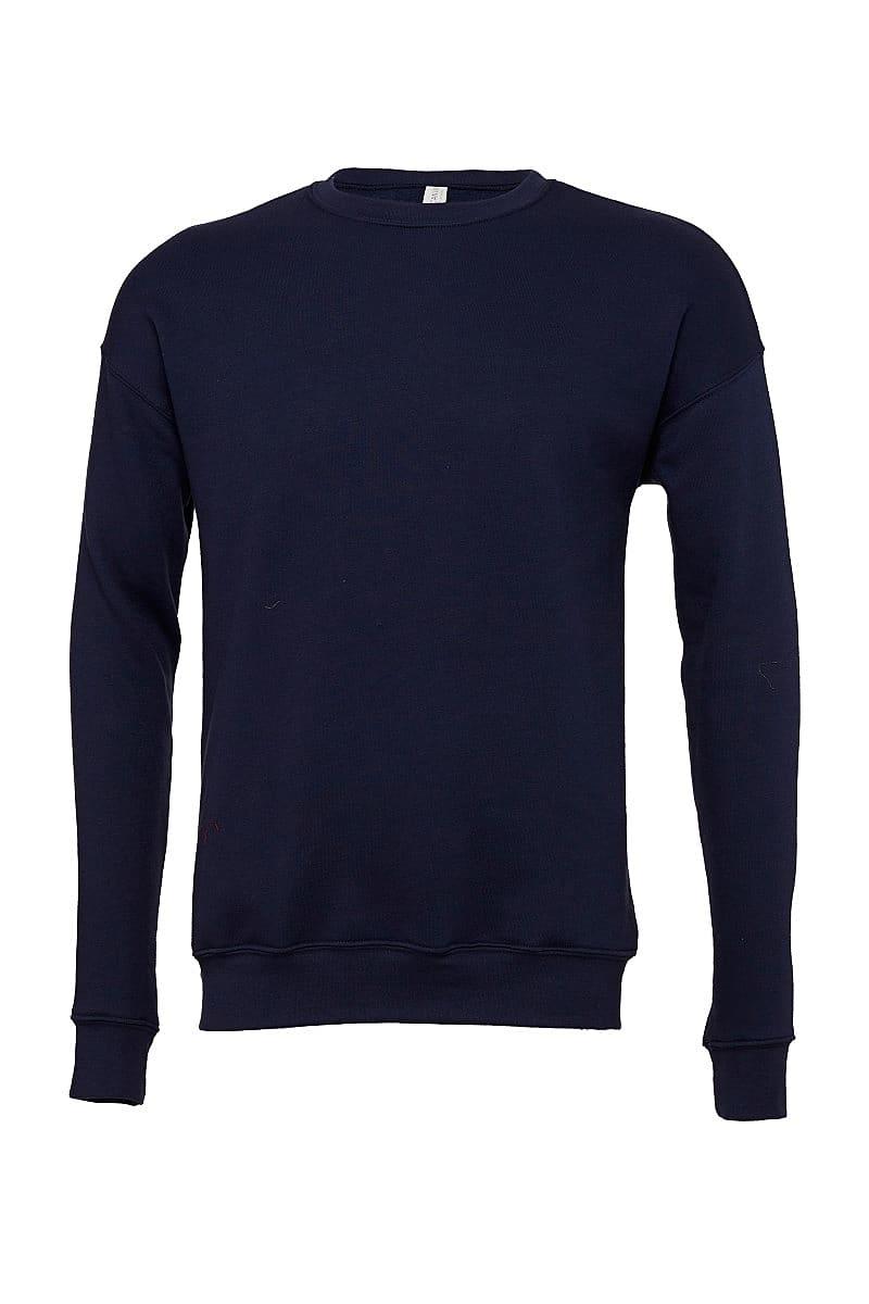 Bella Unisex Drop Shoulder Fleece Sweater in Navy Blue (Product Code: CA3945)