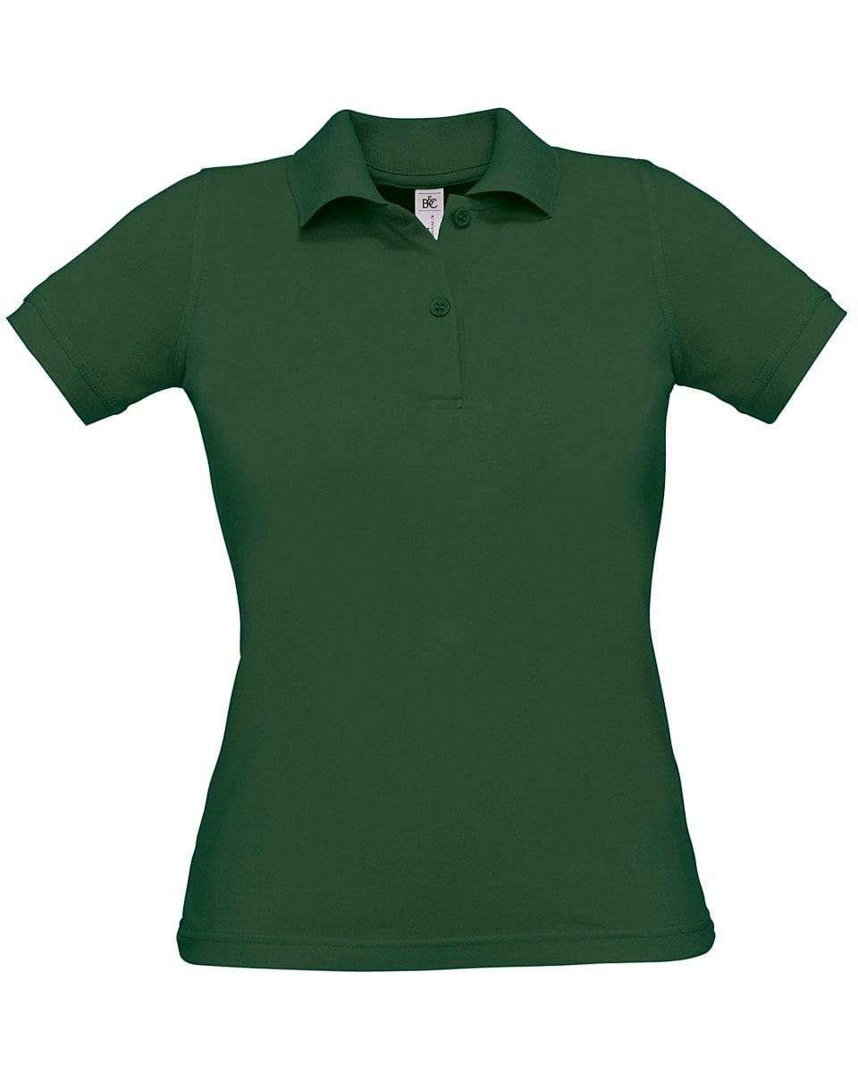 B&C Womens Safran Pure Short-Sleeve Polo Shirt in Bottle Green (Product Code: PW455)