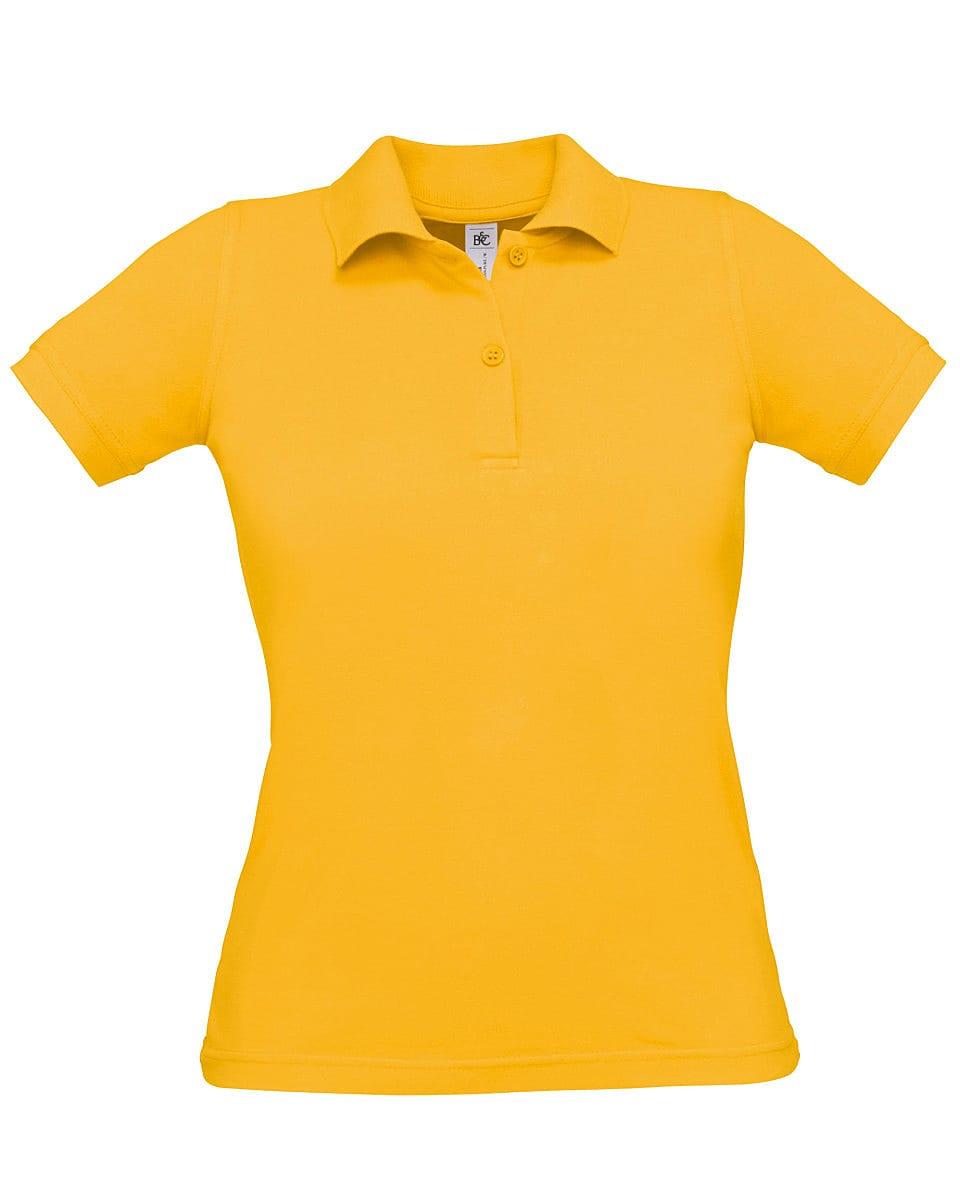 B&C Womens Safran Pure Short-Sleeve Polo Shirt in Gold (Product Code: PW455)
