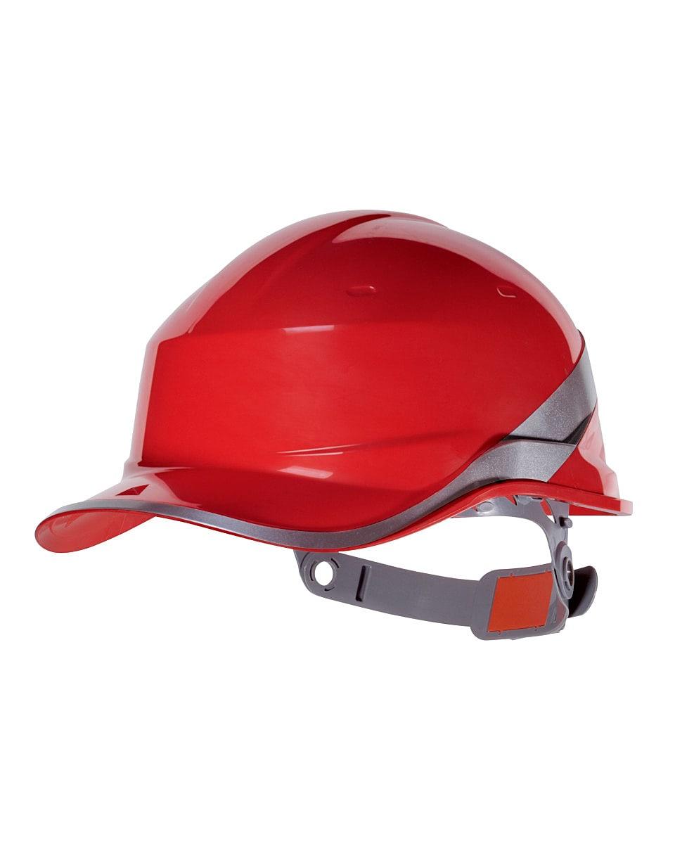 Delta Plus Hi-Viz Baseball Safety Helmet in Red (Product Code: DIAMOND)