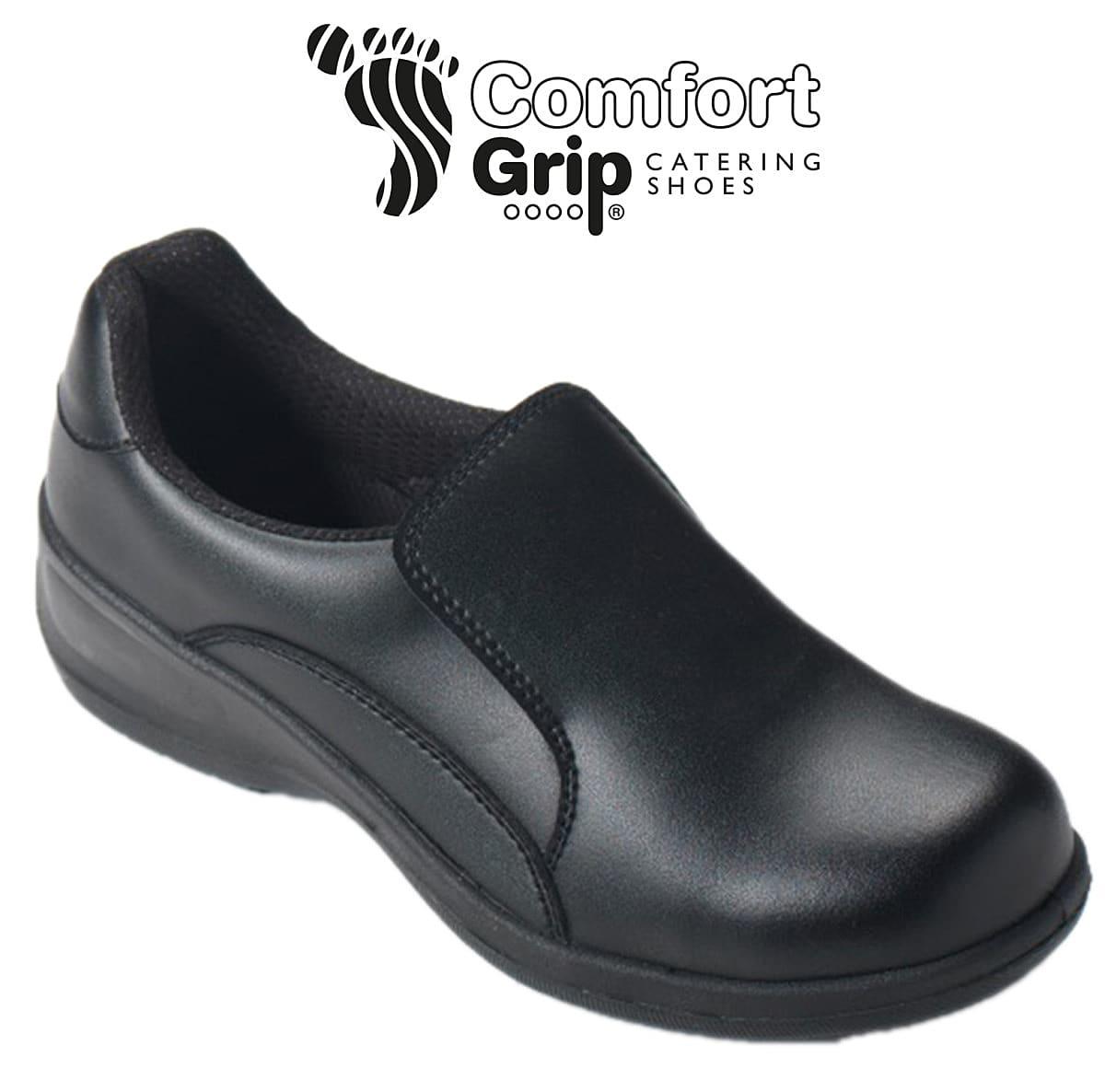 Dennys Womens Comfort Grip Slip-On in Black (Product Code: DK96)