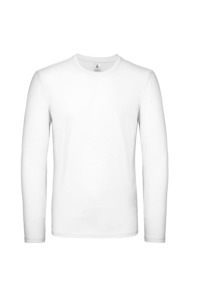 B&C Mens E150 Long-Sleeve Jersey in White (Product Code: TU05T)
