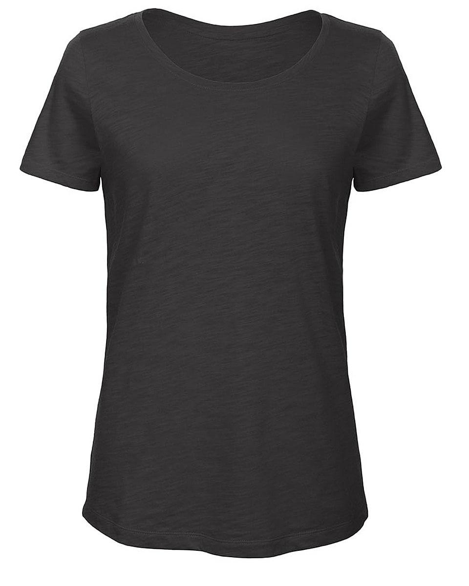 B&C Womens Inspire Slub T-Shirt in Chic Black (Product Code: TW047)