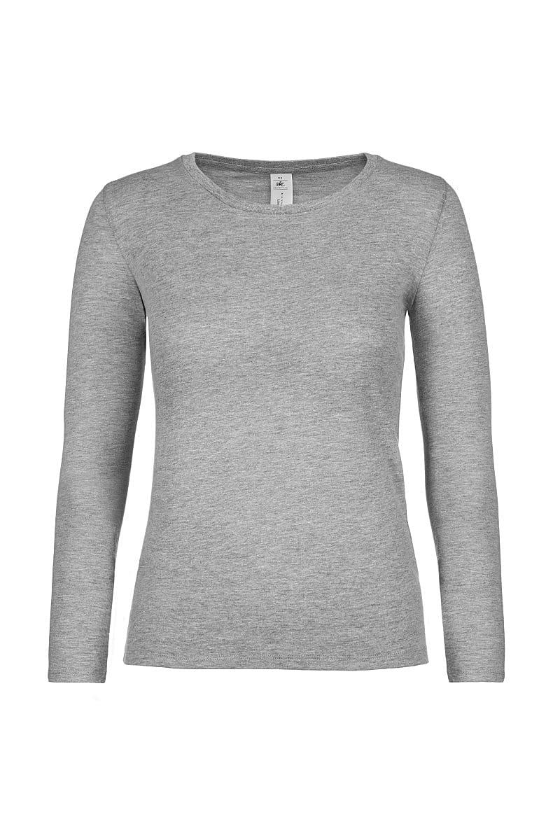 B&C Women E150 Long-Sleeve Top in Sport Grey (Product Code: TW06T)