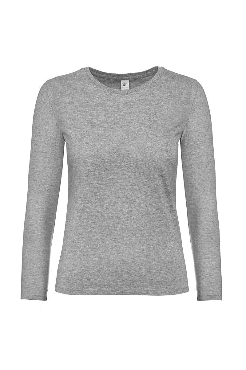 B&C Womens E190 Long-Sleeve Top in Sport Grey (Product Code: TW08T)