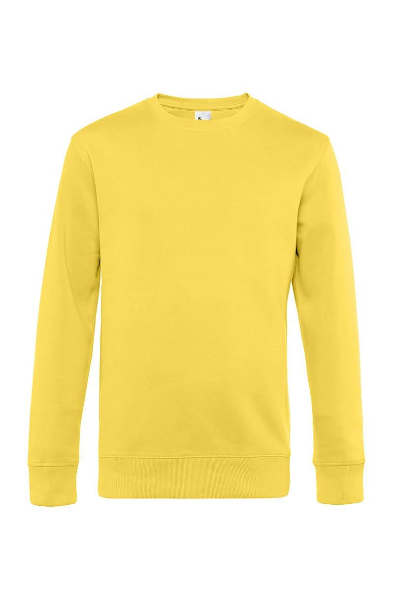 B&C Mens King Crew Neck Sweatshirt in Yellow Fizz (Product Code: WU01K)